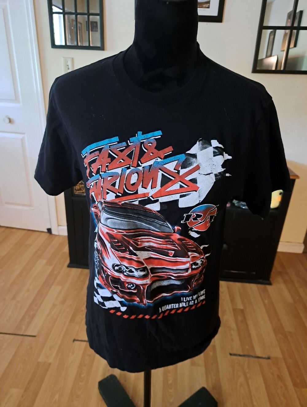 Small Fast & Furious Short Sleeve Pullover Tee Tshirt Top Black